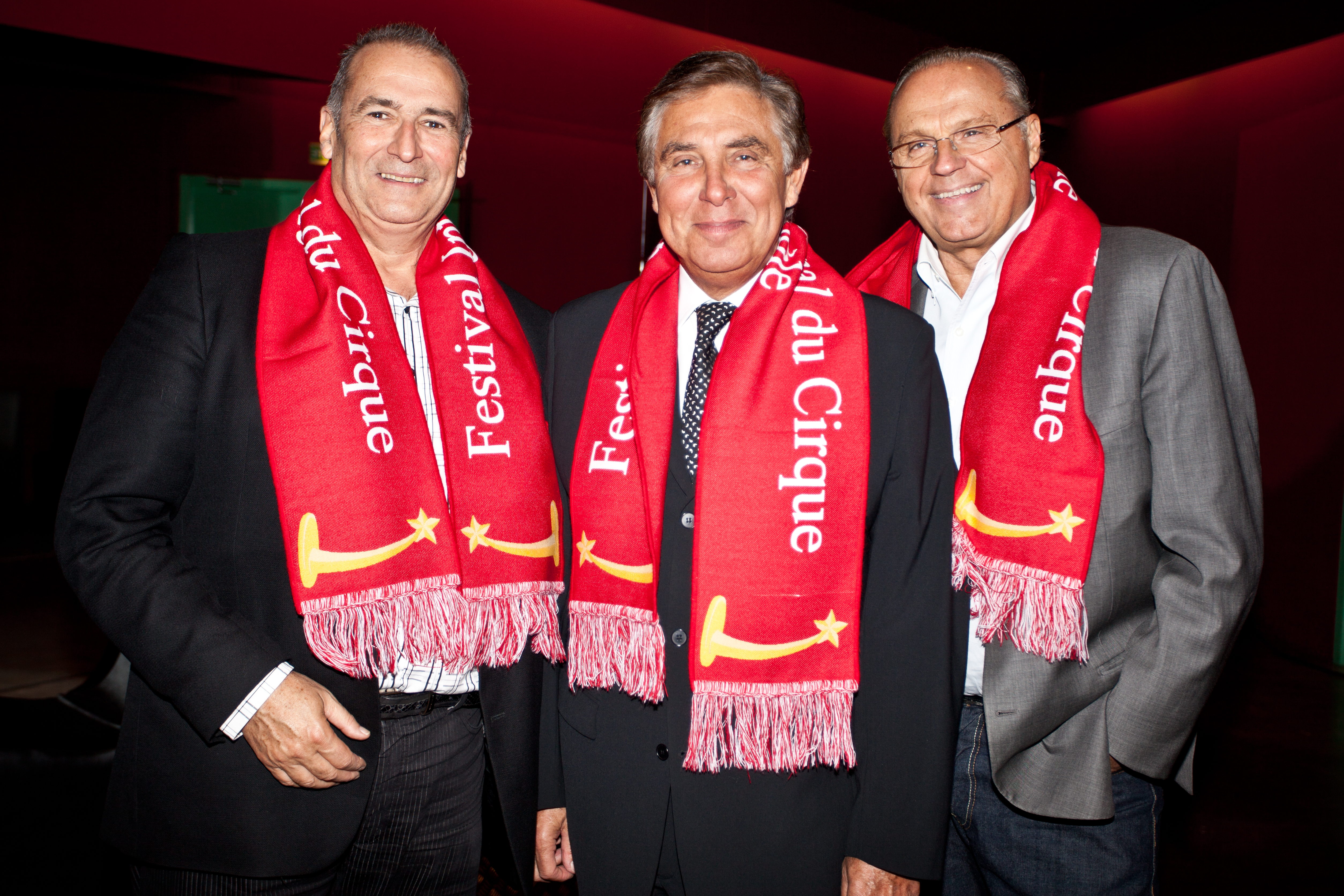 Le jury du festival international du cirque Louvin, Chanal avec Foucault