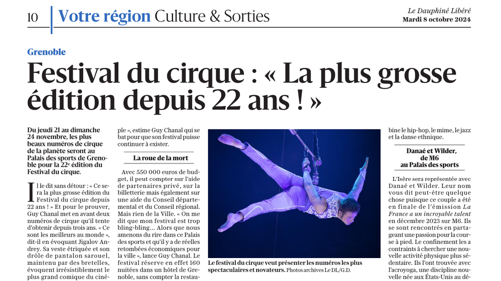 Le Dauphiné Libéré Mardi 8 octobre 2024