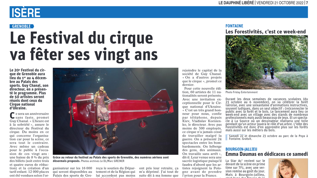 Le Festival du cirque va fêter ses vingt ans