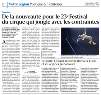 De la nouveauté pour le 23e Festival du cirque qui jongle avec les contraintes