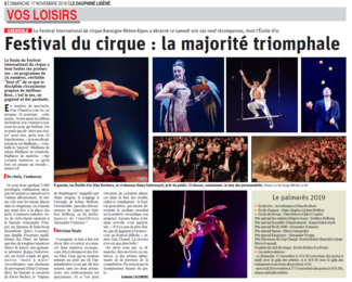 Festival du cirque : la majorité triomphale - Dauphiné Libéré 17/11/19