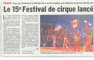 Image Le 15ème Festival du Cirque lancé !