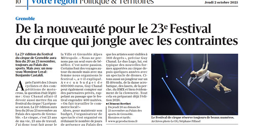 De la nouveauté pour le 23e Festival du cirque qui jongle avec les contraintes